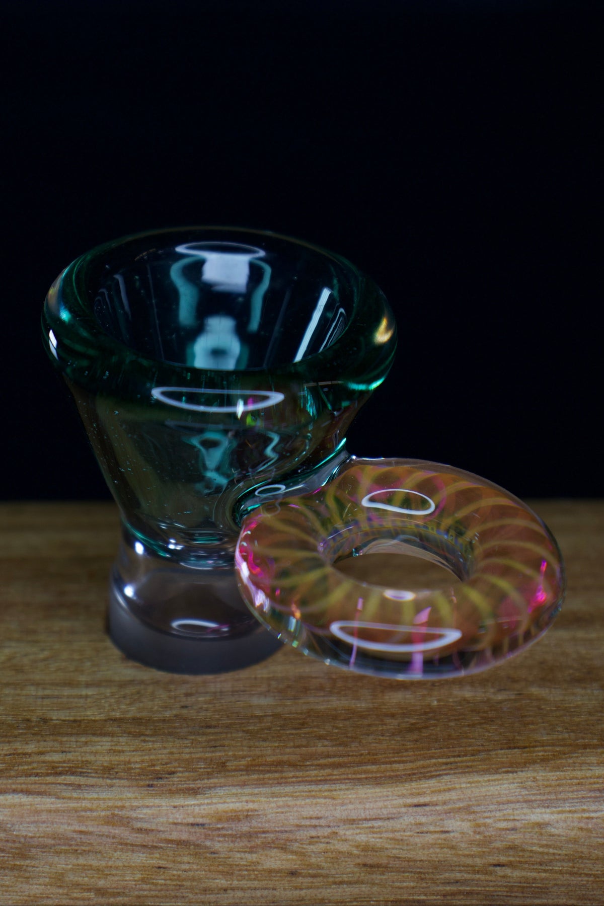 Empirical Glass - 14mm Translucent Green Restriction Slide w/ Fumicello Donut