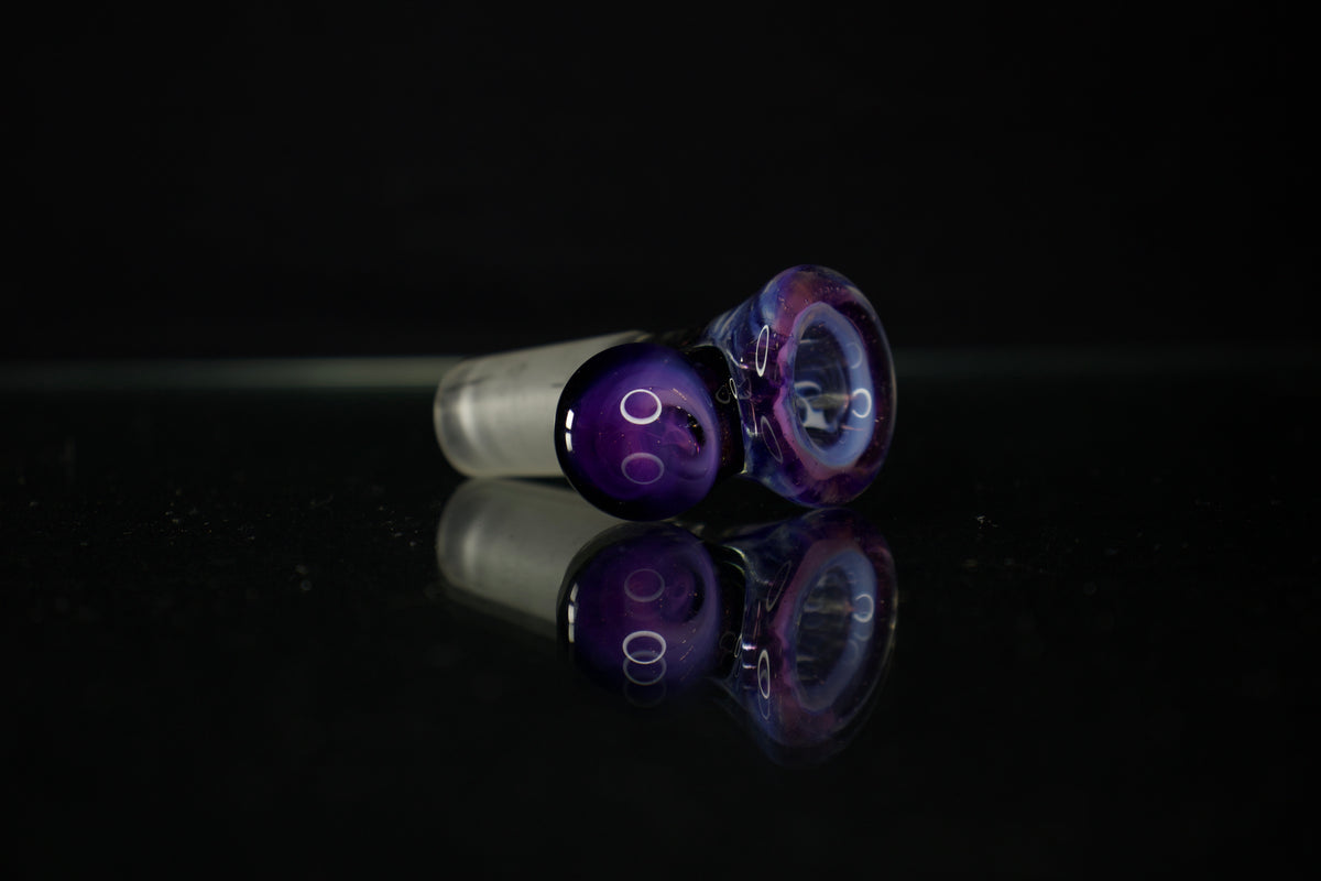 Golovin Glass – UV Reactive 14mm Violet Nebula Bowl