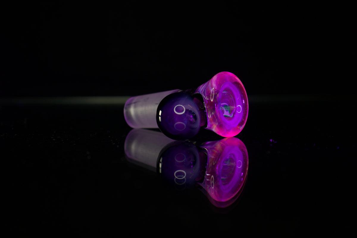 Golovin Glass – UV Reactive 14mm Violet Nebula Bowl