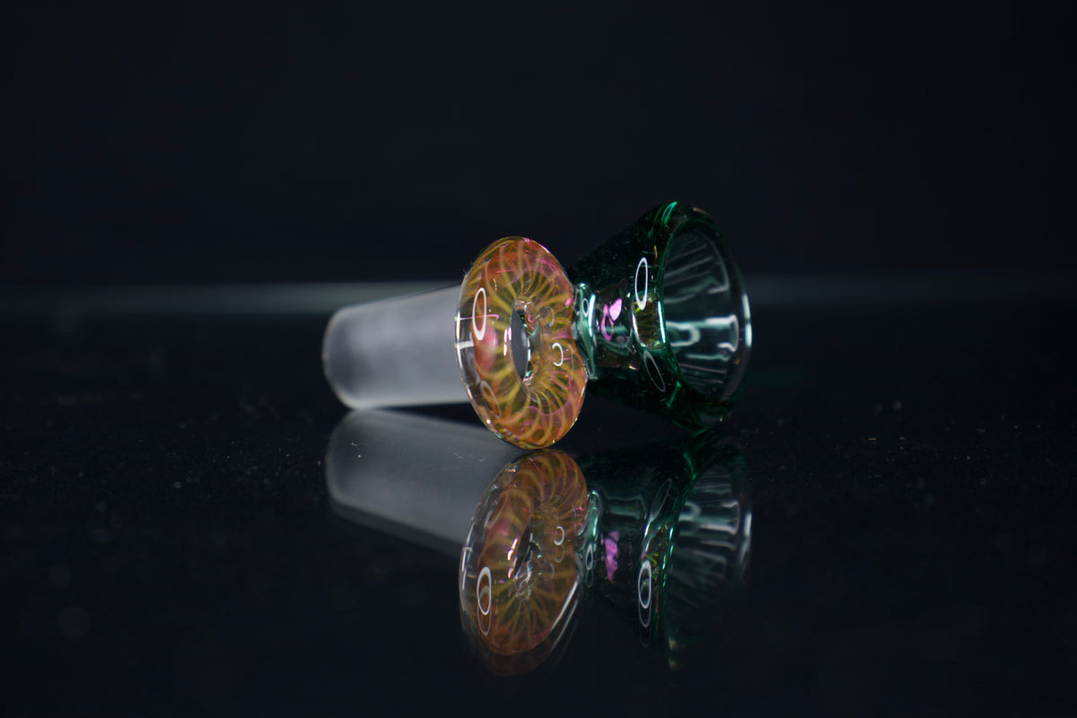 Empirical Glass - 14mm Translucent Green Restriction Slide w/ Fumicello Donut