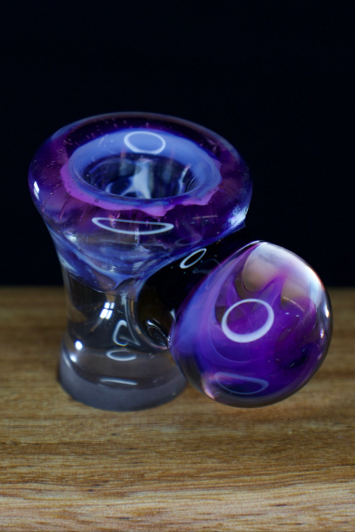 Golovin Glass – UV Reactive 14mm Violet Nebula Bowl
