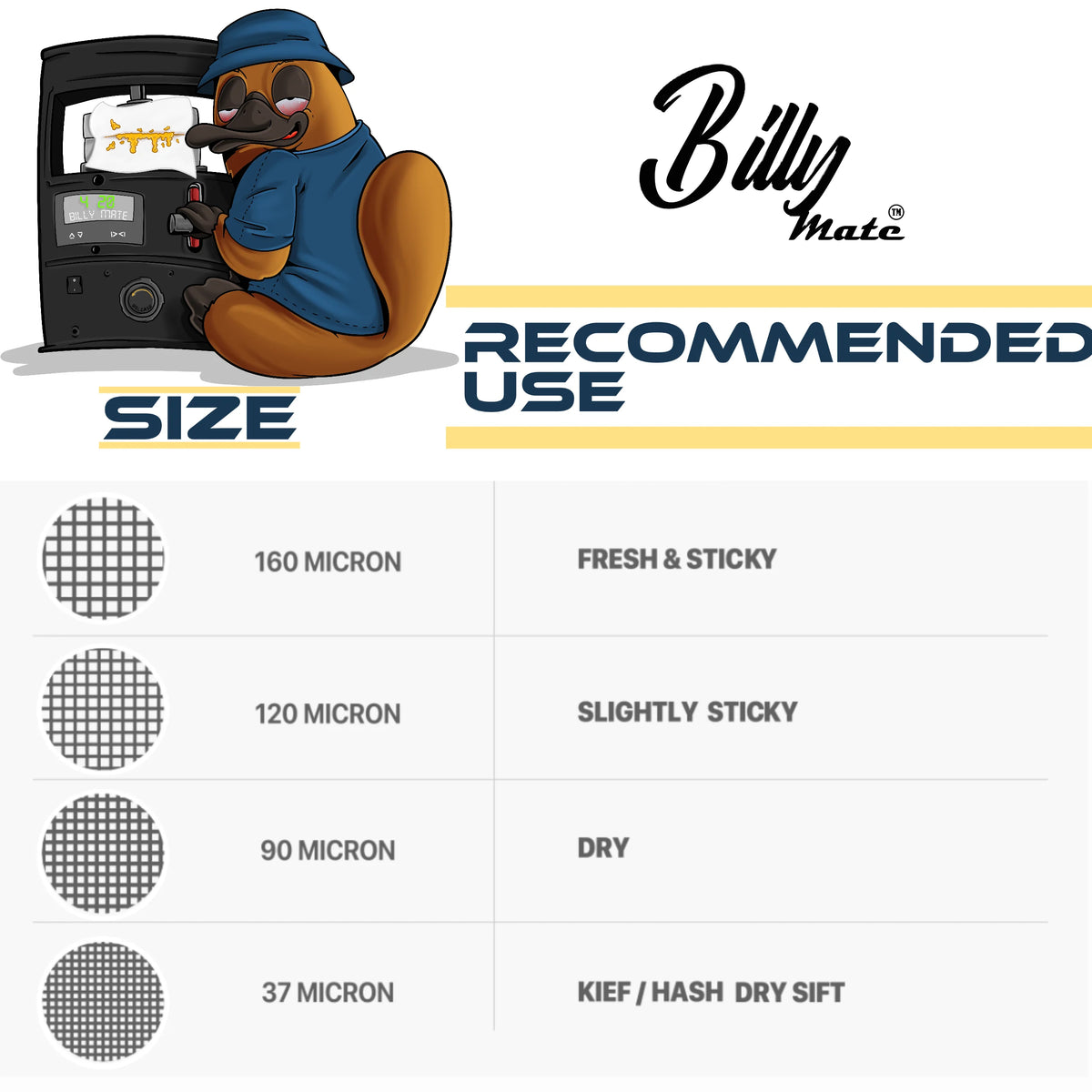Billy Mate - Extraction Bags